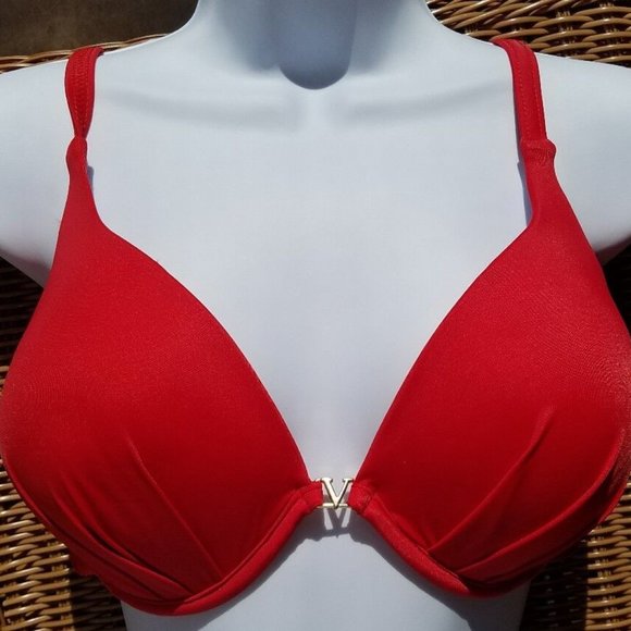 New Deep Red Venus Bikini Top B Push Up - Picture 1 of 2